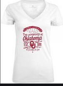 Levelwear NCAA Oklahoma Sooners Women Anthem Entice Ladies Tee, X-Large, White