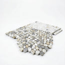 Lot of 3 sheets 12 in. x 12 in. Marble Mosaic Floor and Wall Tile