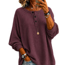 Fashionable Crew-neck Loose-fit Long-sleeve Top