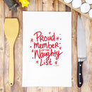 Naughty List Christmas Towel | Tea Towel | Kitchen Tea Towel
