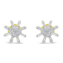 10k Yellow Gold Round and Baguette Diamond Stud Earring (0.50 cttw, H-I Color, I2-I3 Clarity)