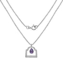 10.70 Carat Genuine Amethyst .925 Sterling Silver Pendant