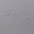 1.80 Carat Genuine Tanzanite .925 Sterling Silver Necklace