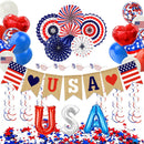 4th of July Decorations Set - 57 Piece Patriotic Party Kit