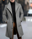 Mens Mid-length Wool Coattrench Coat