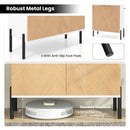 2-Door Buffet Cabinet Sideboard with Shelf and Metal Legs