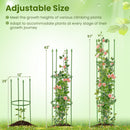 2-Pack Garden Trellis Tomato Cage with Adjustable Height-Green
