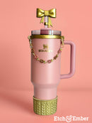 Roses in Bloom Deluxe Tumbler Charm Necklace