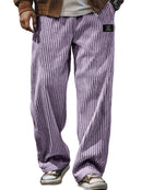 Pocket-embroidered Black-label Loose Straight-leg Casual Pants