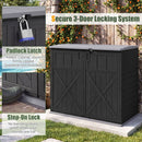 20 Cu.Ft Horizontal Resin Storage Shed with Adjustable Shelf