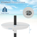 20 Inch Outdoor Adjustable Umbrella Table for 2 Sizes Patio Umbrella Pole