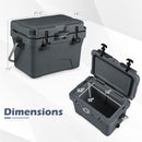 20 Quart Portable Hard Cooler with Built-in Ruler and Bottle