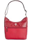 Giani Bernini Pebble Crocodile Hobo Bag, Red