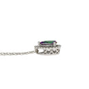 Treated Topaz Diamond Fashion Pendants 14KT White Gold