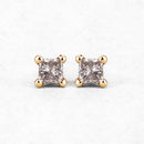 0.31 Carat Genuine Champagne Diamond 14K Yellow Gold Earrings (I1-I2)