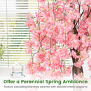 5.5 FT Tall Artificial Cherry Blossom Tree with Pink/White Flowers 2 Pack