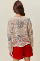 SO ME Seashell Lightweight Sweater Top