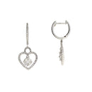 .50ct Diamond Dangle Earrings 14KT White Gold