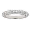 Cubic Zirconium Wedding Band Ring Sterling Silver