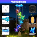 Solar Wind Chime with Color-Changing LED & Aluminum Tubes