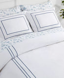 NAUTICA Alden White Embroidered 2-Piece Duvet Cover Set, Twin