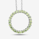 0.84 Carat Genuine Peridot .925 Sterling Silver Pendant