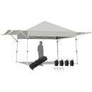 17 Feet x 10 Feet Foldable Pop Up Canopy with Adjustable Instant Sun Shelter