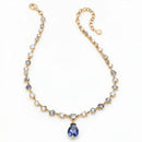 Charter Club Crystal and Stone Teardrop Lariat Necklace, 17 + 2 Extender