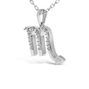 Sterling Silver 1/7 Cttw Diamond Scorpio Zodiac Pendant Necklace