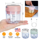 Mini Electric Garlic Chopper 8.45OZ Cordless Garlic Mincer Food Chopper Rechargeable Food Blender Chili Nut Onion Pepper Meat Ginger Baby Food