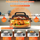 22QT Electric Roaster Oven Turkey Roaster with Visible and Self-Basting Lid