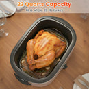 22QT Electric Roaster Oven Turkey Roaster with Visible and Self-Basting Lid