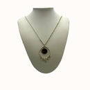 Lucky Brand Two-Tone Pendant Long Necklace 30 + 2 Extender Necklace