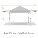 17 Feet x 10 Feet Foldable Pop Up Canopy with Adjustable Instant Sun Shelter
