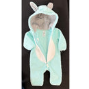 Carter's Baby Girls Hooded Fleece Coverall, Minty