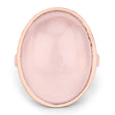 15.60 Carat Genuine Rose Quartz .925 Sterling Silver Ring