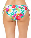 Salt + Cove Juniors Retro Hibiscus Lace-up Hipster Bikini Bottoms