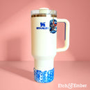 Blue Camo Freedom Charm - Tumbler Handle Charm