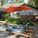 9Ft Patio Bistro Half Round Umbrella