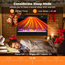 23 Inch 1500W Recessed Electric Fireplace Insert with Remote Control