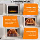 23 Inch 1500W Recessed Electric Fireplace Insert with Remote Control