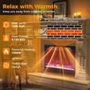 23 Inch 1500W Recessed Electric Fireplace Insert with Remote Control