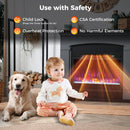 23 Inch 1500W Recessed Electric Fireplace Insert with Remote Control