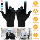 Unisex Winter Knit Gloves Touchscreen Outdoor Windproof Cycling Skiing Warm Gloves