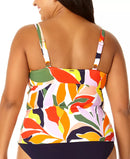 Anne Cole Plus Size Printed V-Neck Tankini Top Womens, Size 20W