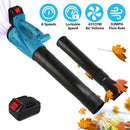 Cordless Leaf Blower 93MPH 431CFM Battery Powered Leaf Blower with 6 Variable Speeds 2 Rechargeable Batteries for Yard Patio Driveway