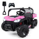 24V 2-Seater Kids Ride on Dump Truck 4WD with Electric Dump Bed and Lights