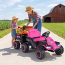 24V Ride on Tractor with Detachable Trailer and Music for Boys Girls