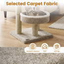 24" Cat Tower with Plush Perches & Scratching Posts