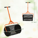 24 Inch Compost Spreader Peat Moss Spreader Roller with Height-Adjustable T-Shaped Handle